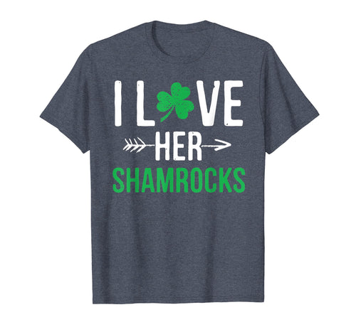 Funny shirts V-neck Tank top Hoodie sweatshirt usa uk au ca gifts for I Love Her Shamrocks T-Shirt St Patrick's Day Couples Gifts 2290754
