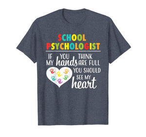 School Psychologist Heart Shirt Cute Gift for Women