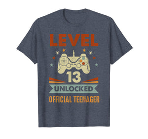 Official Teenager 13th Birthday T-Shirt Level 13 Unlocked