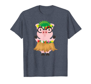 Funny shirts V-neck Tank top Hoodie sweatshirt usa uk au ca gifts for Hula Dancing Hawaiian Luau Piggy w/ Grass Skirt T-Shirt 3311679