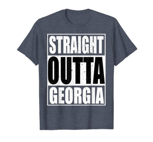 Funny shirts V-neck Tank top Hoodie sweatshirt usa uk au ca gifts for Cool Straight Outta Georgia Novelty T-shirt 2603073