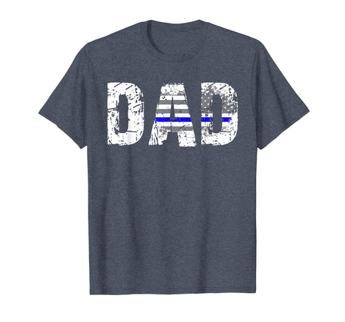 Thin Blue Line Flag T Shirts Dad Police Gifts Father's Day 131375