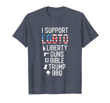 Load image into Gallery viewer, Funny shirts V-neck Tank top Hoodie sweatshirt usa uk au ca gifts for I Support LGBTQ Liberty Guns Bible Trump BBQ American Flag 1947356
