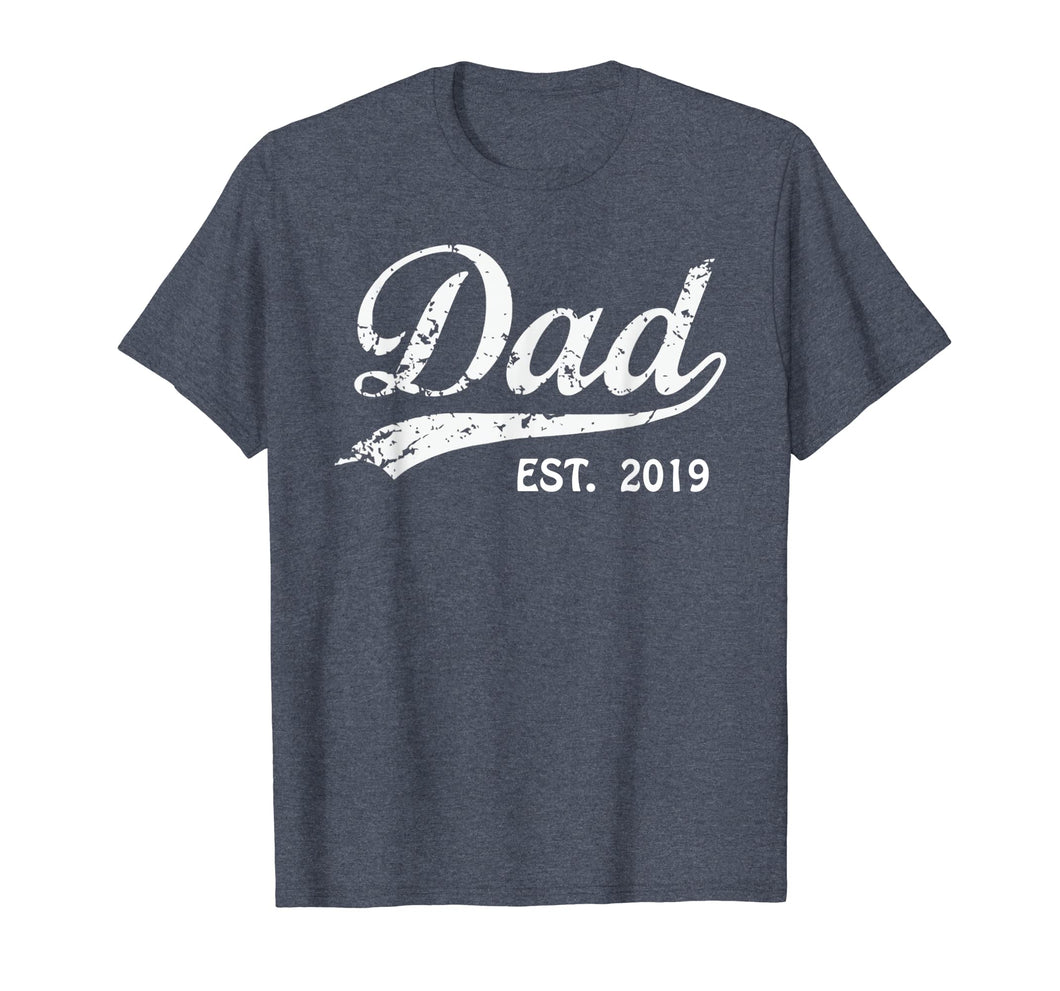 Mens Mens Dad Est. 2019 Vintage New Dad T-Shirt Fathers Day Gifts