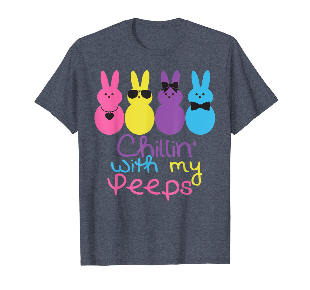 Funny shirts V-neck Tank top Hoodie sweatshirt usa uk au ca gifts for Chillin' With My Peeps Easter Bunny T-Shirt Funny Gifts 2862237
