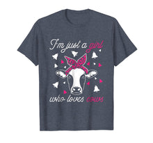 Load image into Gallery viewer, Funny shirts V-neck Tank top Hoodie sweatshirt usa uk au ca gifts for Cow Funny Tshirt - I&#39;m Just A Girl Who Loves Cows Farmer 2112225
