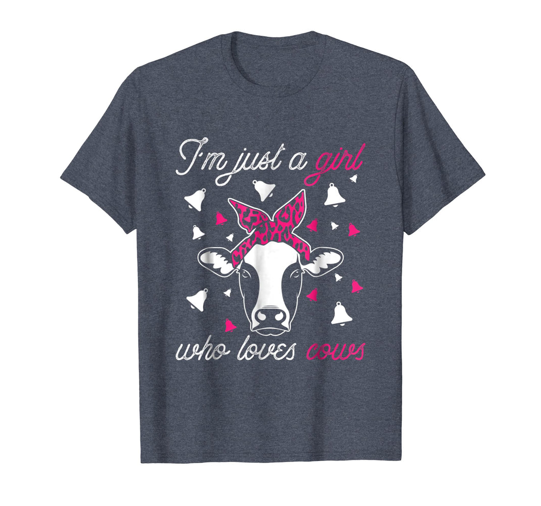 Funny shirts V-neck Tank top Hoodie sweatshirt usa uk au ca gifts for Cow Funny Tshirt - I'm Just A Girl Who Loves Cows Farmer 2112225