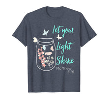 Load image into Gallery viewer, Funny shirts V-neck Tank top Hoodie sweatshirt usa uk au ca gifts for Let Your Light Shine Jar Flowers Butterfly T-Shirt 1078218
