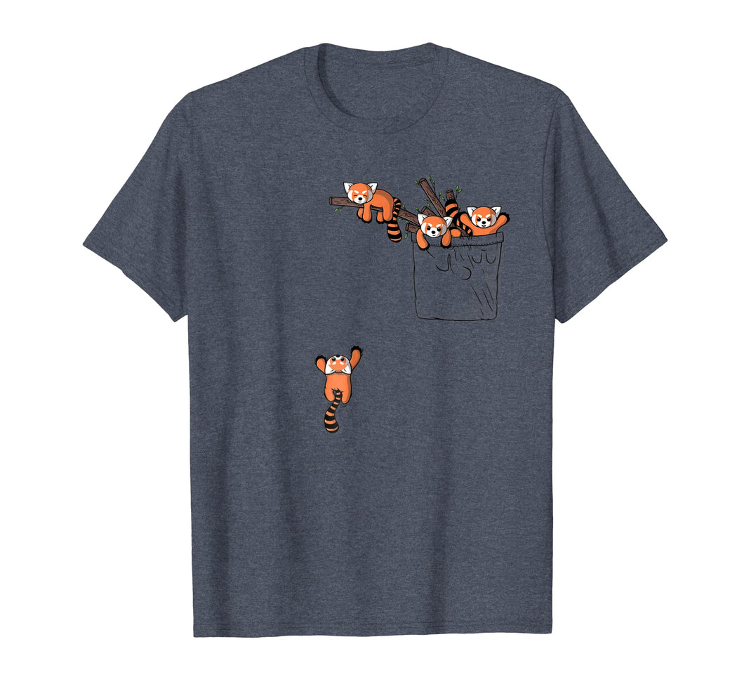 T-Shirt - Pocket Series Cute Red Panda Bear Playing
