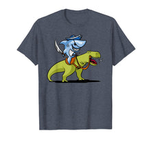 Load image into Gallery viewer, Funny shirts V-neck Tank top Hoodie sweatshirt usa uk au ca gifts for Shark Pirate Riding A T-Rex Dinosaur Funny Boys Kids T-Shirt 1107446
