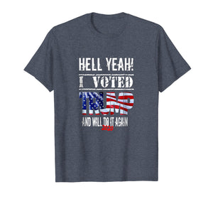 Funny shirts V-neck Tank top Hoodie sweatshirt usa uk au ca gifts for Trump 2020 T-shirt I Voted Trump MAGA Shirt Flag Tee 2129616