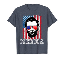 Load image into Gallery viewer, 4th of July Shirt Merica Abe Abraham Lincoln USA Flag Tshirt 250154
