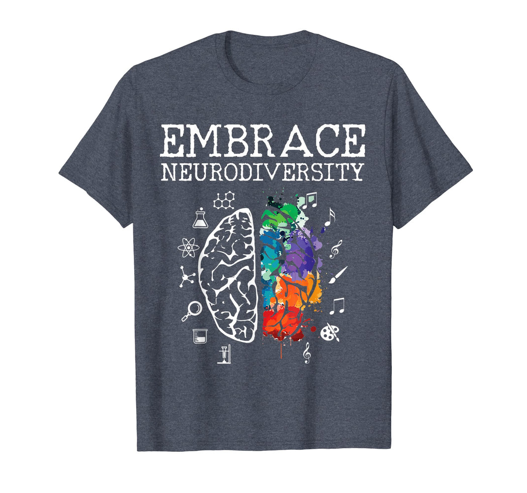 Neurodiversity Shirt - Embrace Adhd Autism Asd Tshirt Gift