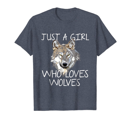 Funny shirts V-neck Tank top Hoodie sweatshirt usa uk au ca gifts for Just A Girl Who Loves Wolves Tshirt Cute Wolf Tee Shirt Gift 750866