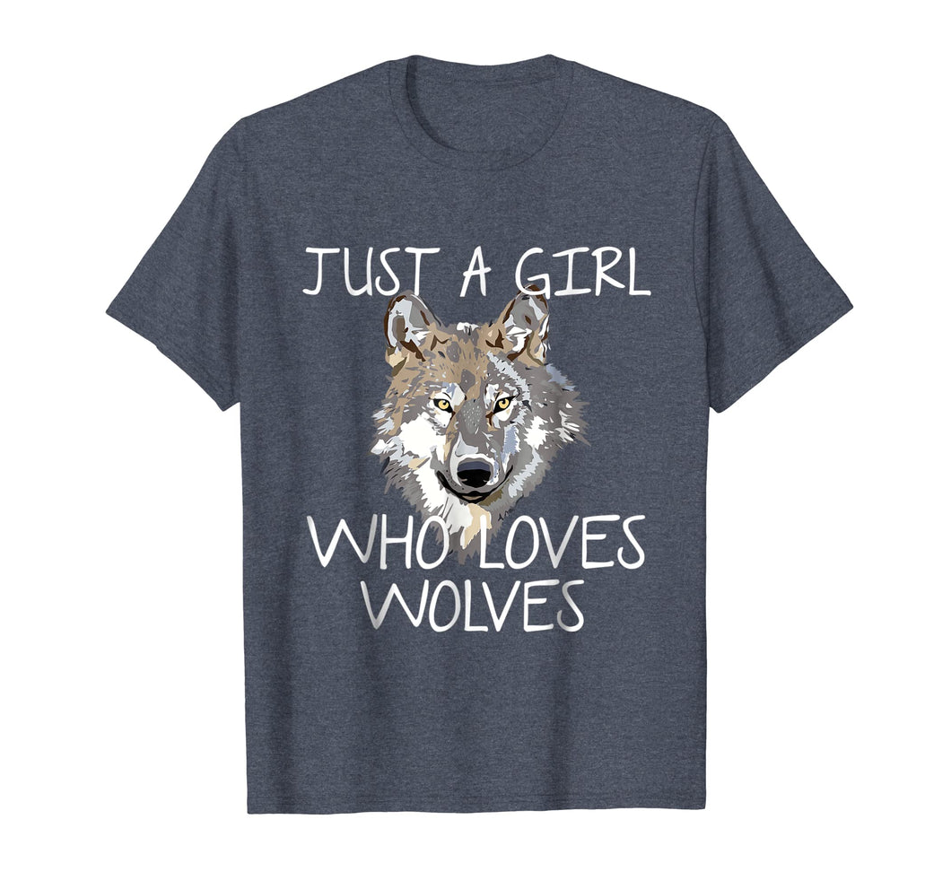 Funny shirts V-neck Tank top Hoodie sweatshirt usa uk au ca gifts for Just A Girl Who Loves Wolves Tshirt Cute Wolf Tee Shirt Gift 750866