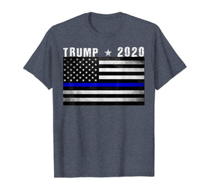 Funny shirts V-neck Tank top Hoodie sweatshirt usa uk au ca gifts for Thin Blue Line Trump 2020 T-shirt American Flag blue line 1367524