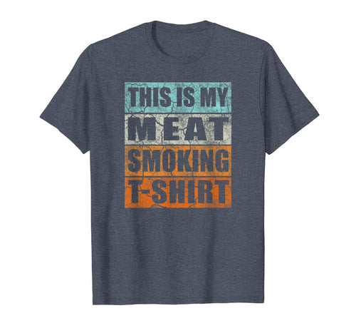 Great Gift BBQ Smoker Retro Tee - My Meat Smoking T-shirt 135280