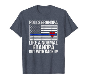 Funny shirts V-neck Tank top Hoodie sweatshirt usa uk au ca gifts for Mens Police Grandpa Shirt Blue Line Flag Heart 2333979