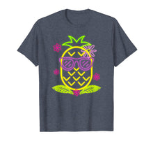 Load image into Gallery viewer, Neon Luau Party Pineapple T-Shirt For Glow Party Costume
