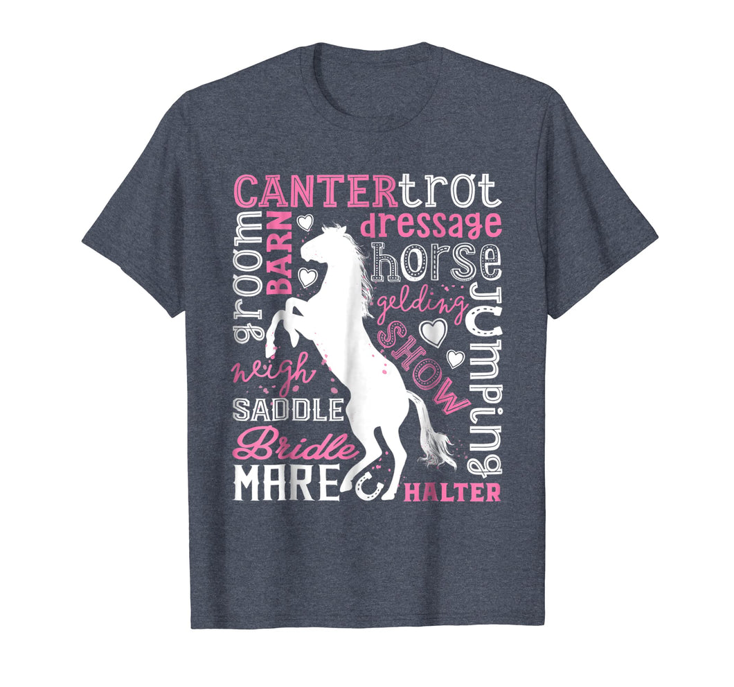 Horse T Shirt For Girls Women Gifts Horses Horseback Riding