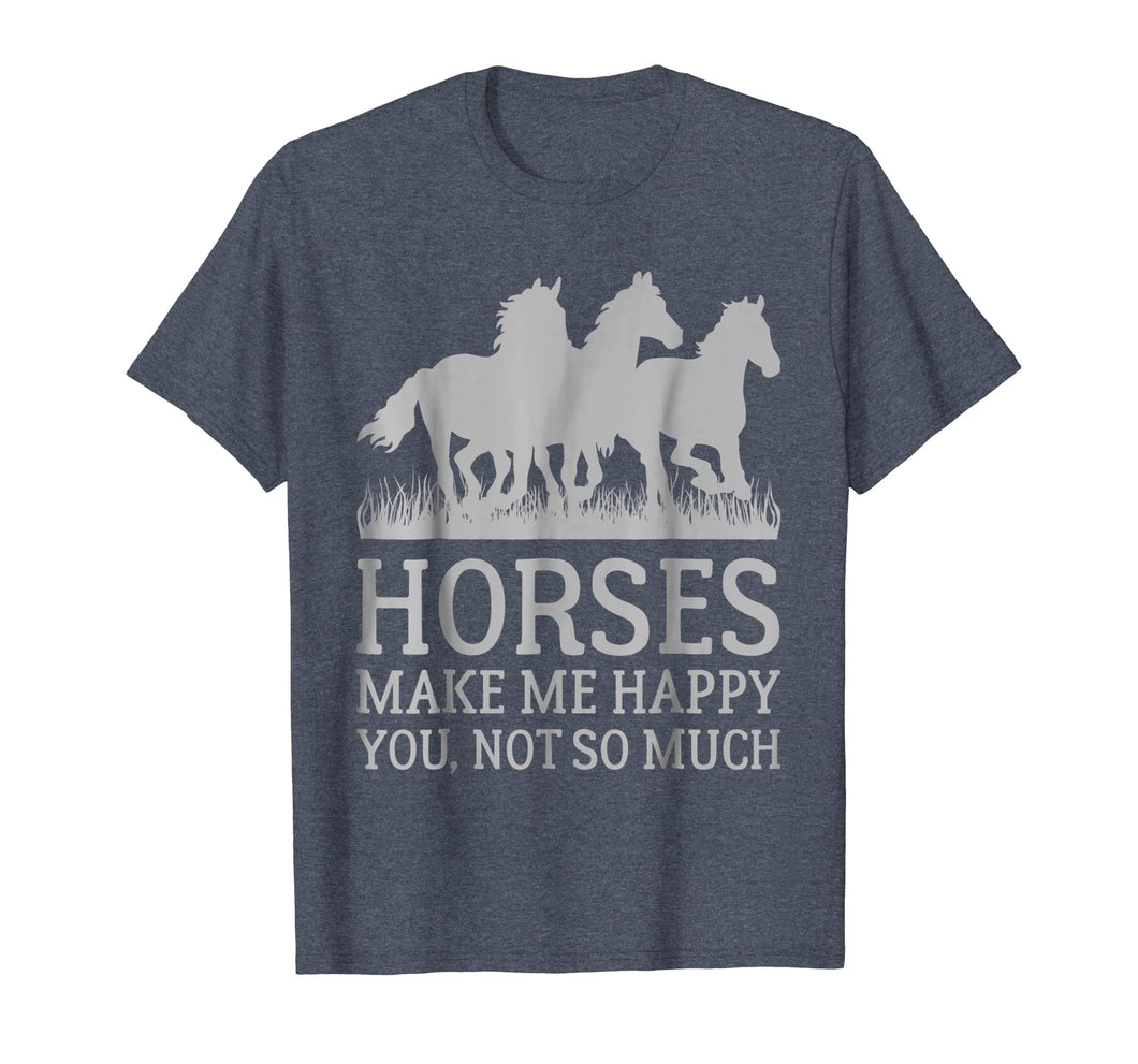 Funny shirts V-neck Tank top Hoodie sweatshirt usa uk au ca gifts for Horses Make Me Happy Funny Horse T-shirt 237180