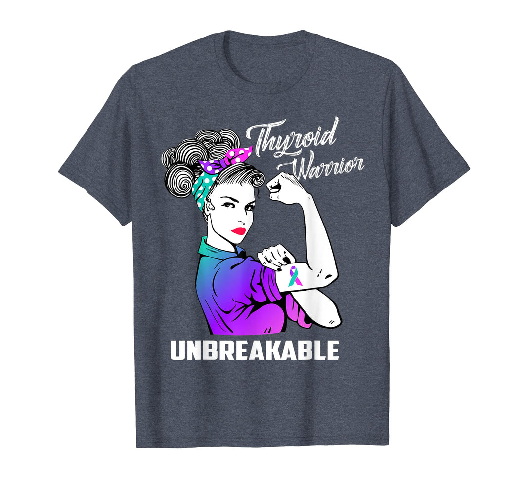 Funny shirts V-neck Tank top Hoodie sweatshirt usa uk au ca gifts for Thyroid Warrior Unbreakable T-Shirt Thyroid Awareness Gift 1020106