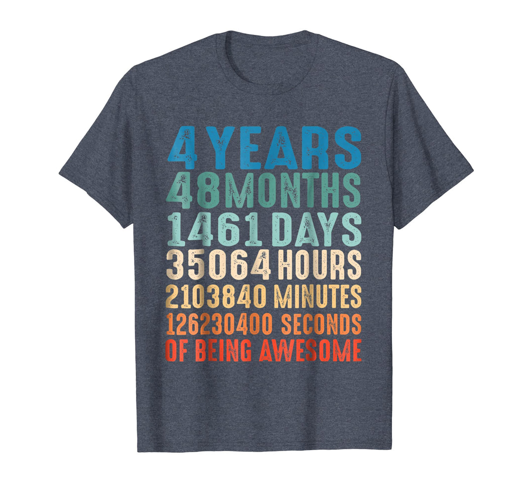 4 Years Old 4th Birthday Vintage Retro T Shirt 48 Months