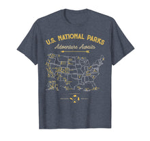 Load image into Gallery viewer, National Parks T shirt Map Camping tshirt Women Men Hiking
