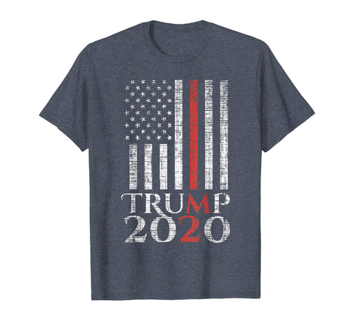 Funny shirts V-neck Tank top Hoodie sweatshirt usa uk au ca gifts for Thin Red Line Trump USA Flag 2020 Shirt Firefighter American 2760717