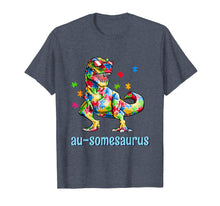 Load image into Gallery viewer, Funny shirts V-neck Tank top Hoodie sweatshirt usa uk au ca gifts for Dinosaur Autism Awareness T-Rex Shirt Gifts Au-some Puzzle 1088310
