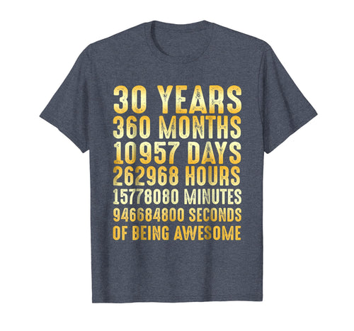Funny shirts V-neck Tank top Hoodie sweatshirt usa uk au ca gifts for 30 Years Old 30th Birthday Gold Vintage T Shirt 360 Months 1680798