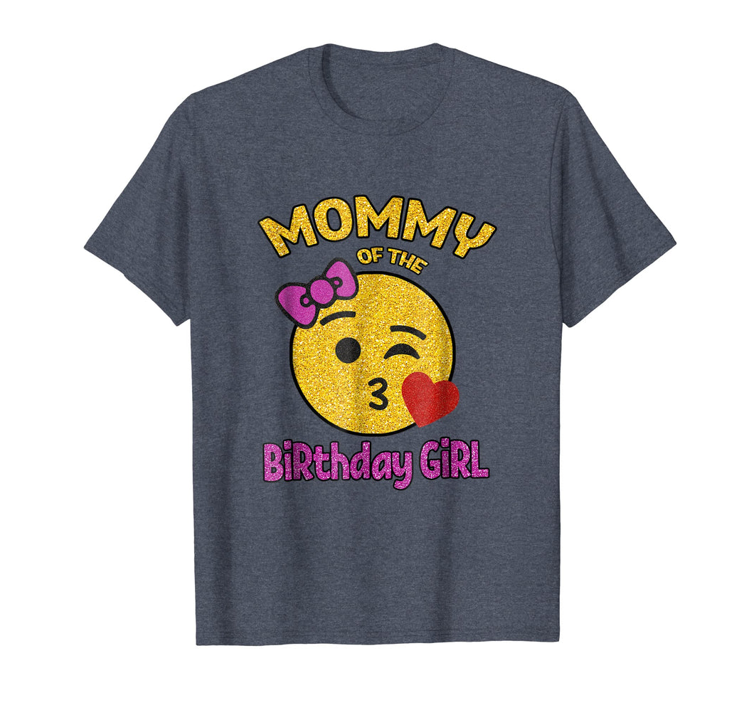 Funny shirts V-neck Tank top Hoodie sweatshirt usa uk au ca gifts for Mother of the Birthday Girl Emoji Pink Shirt Kiss Heart Tee 216153