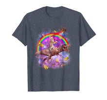 Load image into Gallery viewer, Funny shirts V-neck Tank top Hoodie sweatshirt usa uk au ca gifts for Space Cat Riding T-rex Dinosaur Eating Ice Cream T-shirt 1970093
