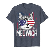 Load image into Gallery viewer, MEOWICA 4th of July T-Shirt America Cat USA Flag Patriotic

