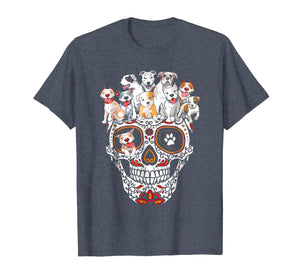 Funny shirts V-neck Tank top Hoodie sweatshirt usa uk au ca gifts for Pitbull Mom Sugar Skull Shirt- Funny Gothic Dog Mom Dad Gift 181042