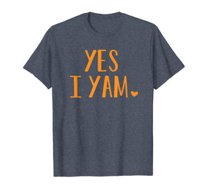 Yes I Yam Funny Thanksgiving Halloween Matching Couple Gift T-Shirt