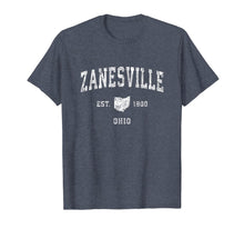 Load image into Gallery viewer, Zanesville Ohio OH Vintage Athletic Sports Design T-Shirt
