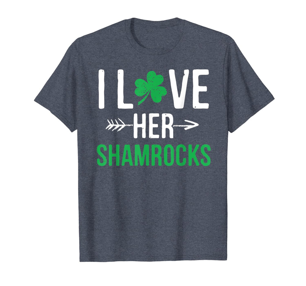 I Love Her Shamrocks TShirt St Patrick's Day Couples Gifts175306