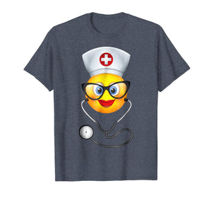 Nurse Halloween Shirt Funny Emoji Nurse Costume T-Shirt