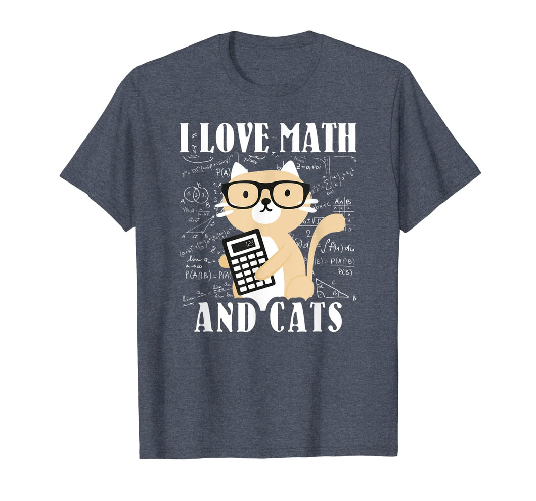 Funny shirts V-neck Tank top Hoodie sweatshirt usa uk au ca gifts for Math Kitty Cat I Love Math And Cats Mathematics Math Gifts T-Shirt 470777