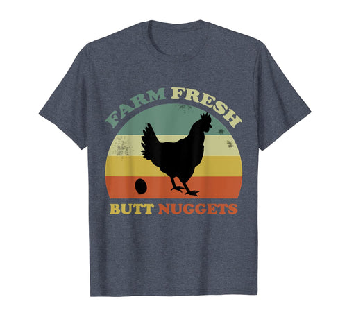 Vintage Farm Fresh Butt Nuggets Funny Chickens Eggs Gifts T-Shirt
