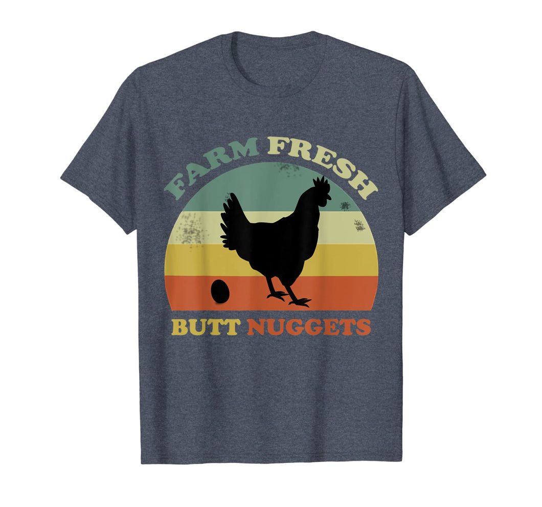 Vintage Farm Fresh Butt Nuggets Funny Chickens Eggs Gifts T-Shirt