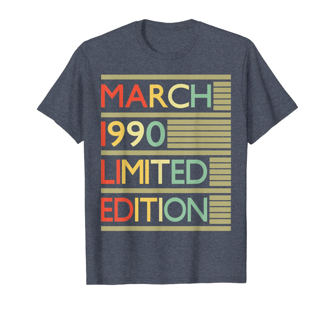 30 Years Old Shirt 30th Birthday Gifts Women Men March 1990 T-Shirt-73700