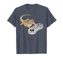 Load image into Gallery viewer, Bearded Dragon Playing Video Game Reptiles Pagona Gamers T-Shirt-81726
