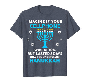Funny Hanukkah Gifts Cellphone Chanukkah T-Shirt-151045