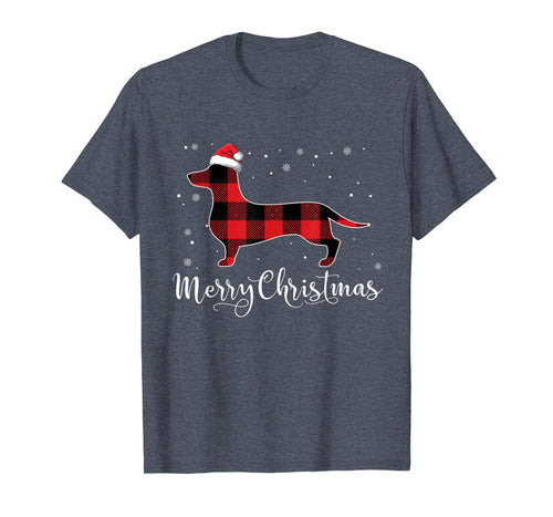 Funny shirts V-neck Tank top Hoodie sweatshirt usa uk au ca gifts for Red Plaid Dachshund Christmas Pajama Gifts Dog Lover T-Shirt 1000051