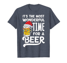 Load image into Gallery viewer, Funny shirts V-neck Tank top Hoodie sweatshirt usa uk au ca gifts for It&#39;s The Most Wonderful Time For A Beer Christmas Santa Hat T-Shirt 212012
