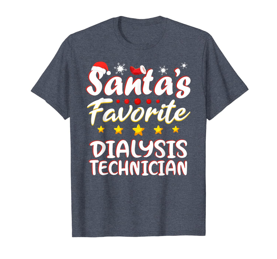 Funny shirts V-neck Tank top Hoodie sweatshirt usa uk au ca gifts for Santa's Favorite Dialysis Technician Christmas Xmas gift T-Shirt 1328547