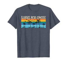Load image into Gallery viewer, Turks and Caicos 80's Retro Palm Trees Stripes T-Shirt
