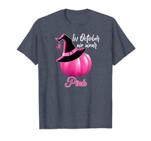 Load image into Gallery viewer, October Wear Pink Halloween Witch Pumpkin Breast Cancer T-Shirt
